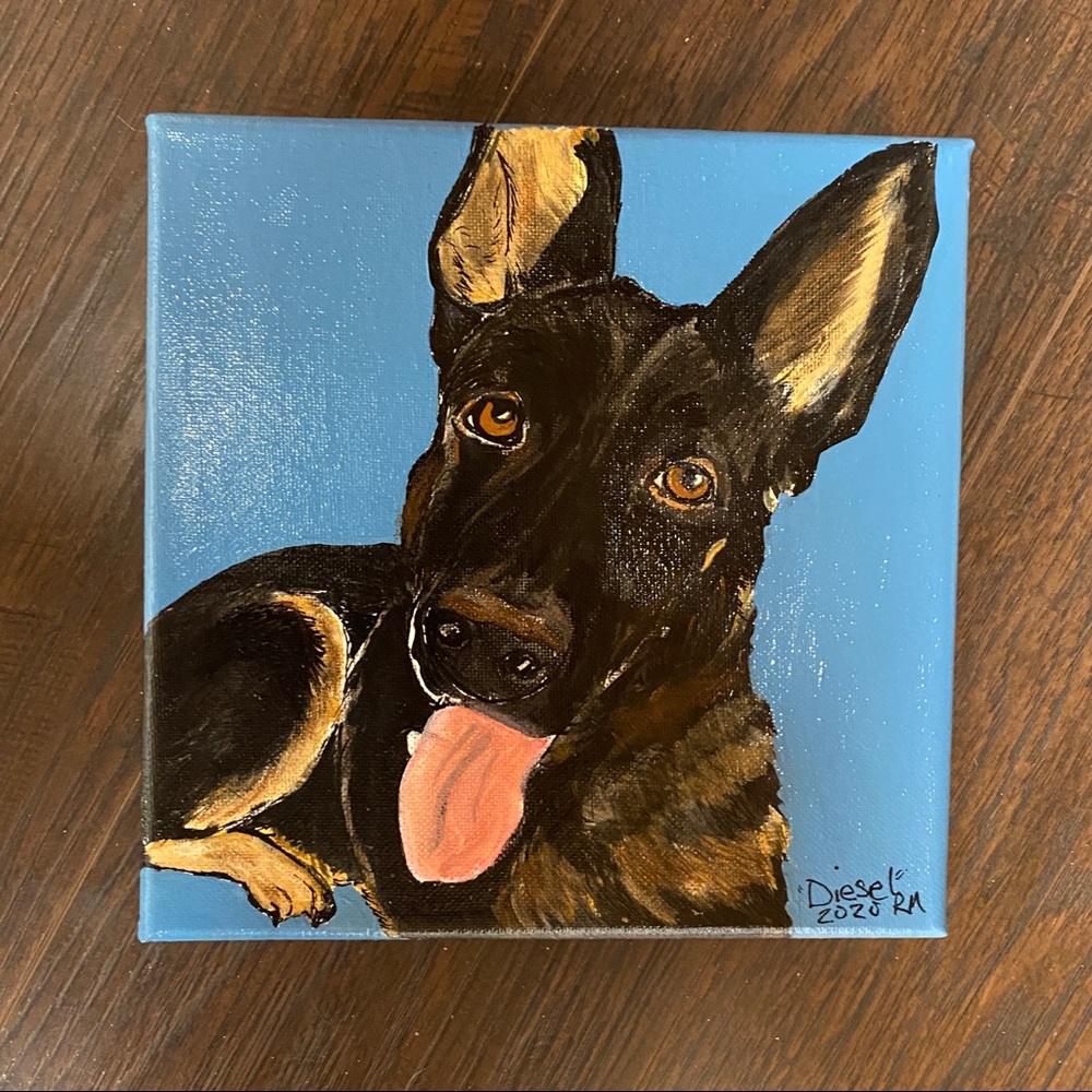 RIKKISRATPACK Custom painting German Shepherd
